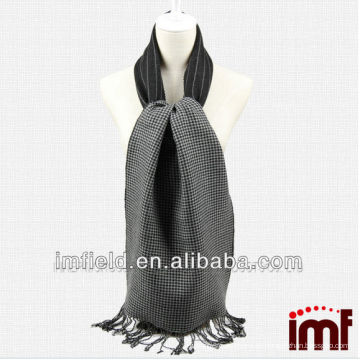 Bufandas de lana negras reversibles tejidas de diseño más nuevo para hombres